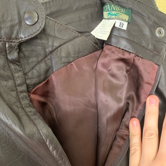 Vintage Danier brown leather skirt. - Picture 7 of 8
